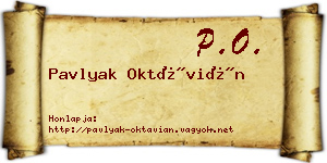 Pavlyak Oktávián névjegykártya